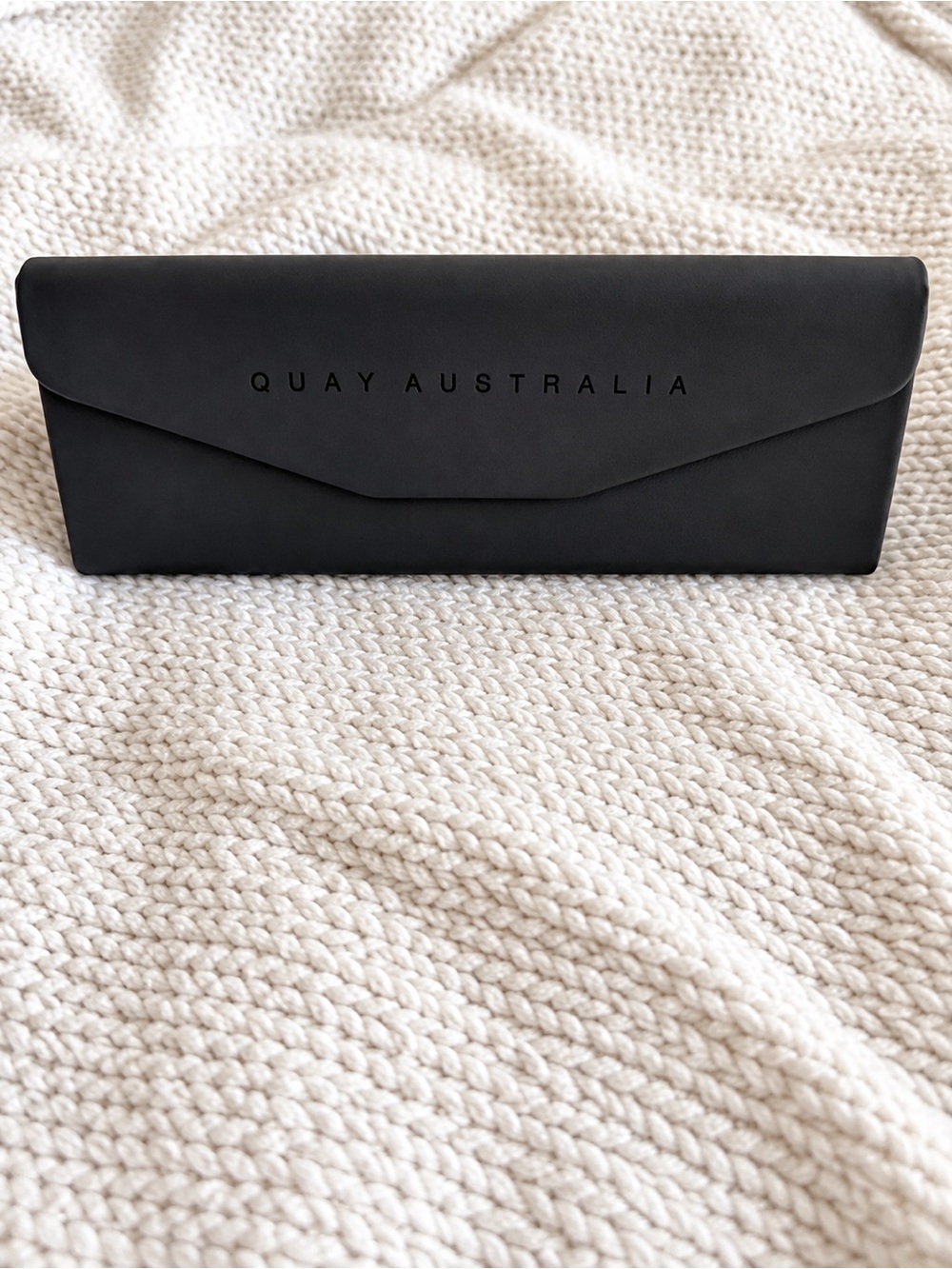 Quay Australia Black Sunglasses Case with Logo